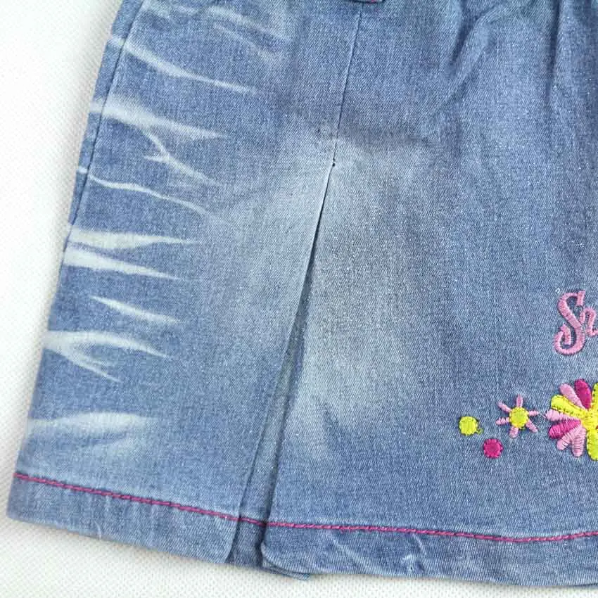 Светло голубые джинсовые юбки для девочек возрастом от 2 до 6 лет джинсовая мини