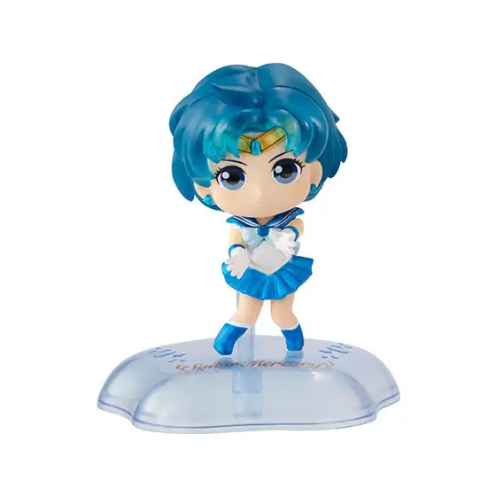 PrettyAngel-оригинальная статуя Bandai Twinkle Сейлор Мун Меркурий Юпитер Венера гашапон Капсула Мини полные игрушки Фигурки - Цвет: Mercury