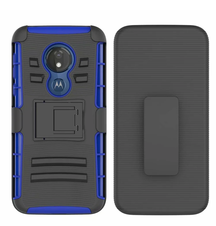 Для Motorola MOTO G7 power G7 power Американская версия Hybrid Heavy Duty 3 в 1 военный Камуфляжный Жесткий противоударный Чехол Зажим для ремня подставка чехол