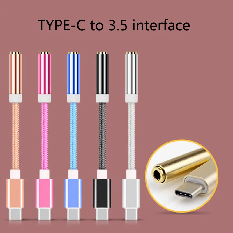 Аудиокабель с разъемом USB Type C на 3 5 мм адаптер для наушников AUX аудио кабель