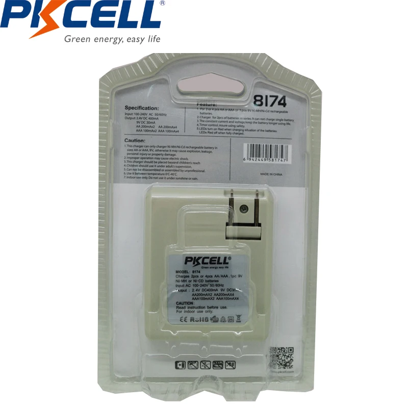 PKCELL 9V инфракрасный термометр аккумуляторная батарея PP3 6F22 6LR61 MN1604 9v и 1 2 v AA/AAA NIMH/NICD
