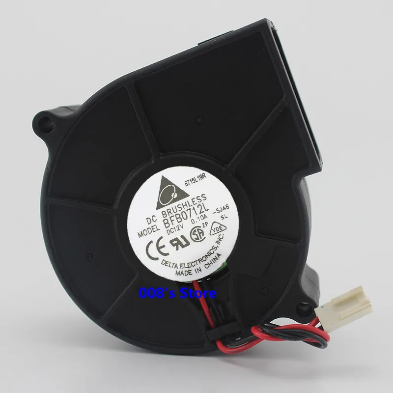 Новый вентилятор радиатора для ЦП сервера 1U2U BFB0712L 12 В 0.10A 5J46 75*75*30 мм тихий