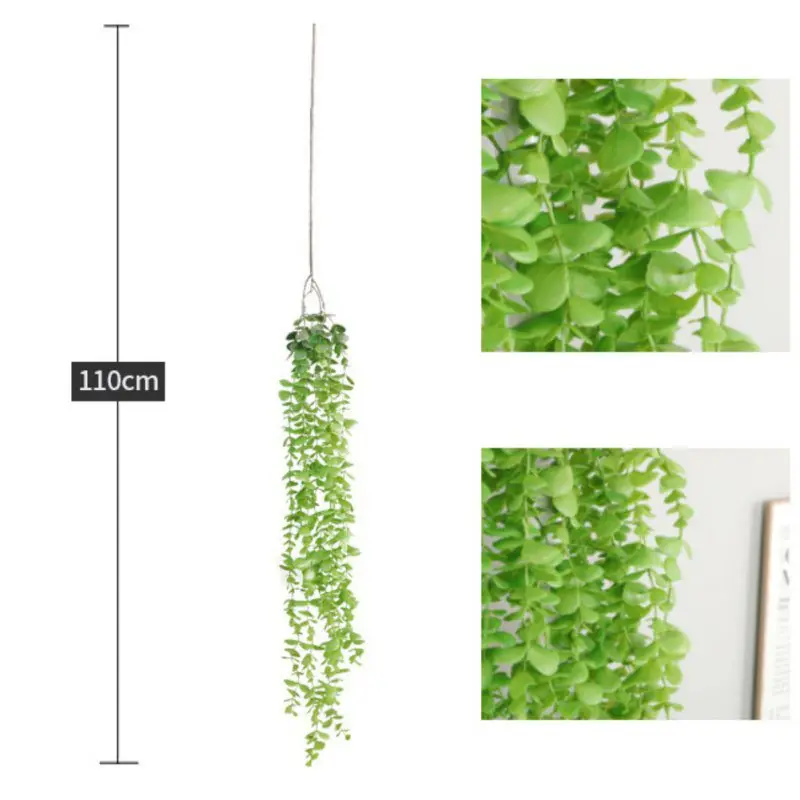 

Ins Style Eucalyptus Leaf Simulation Plant Nordic Round Leaf Plastic Flower Money Leaf Indoor Wall Hanging Home Decoration