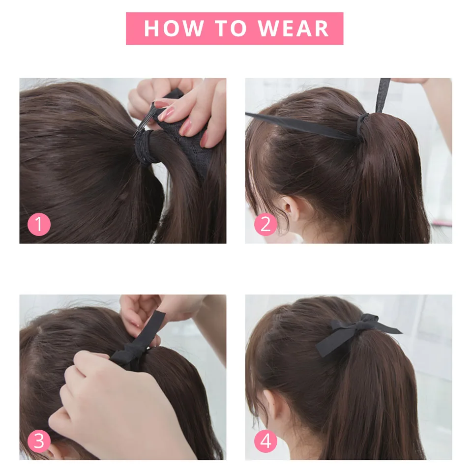 Doris beauty накладной хвост шнурок 22 дюйма длинные прямые накладные волосы синтетические волосы для наращивания женщин термостойкие