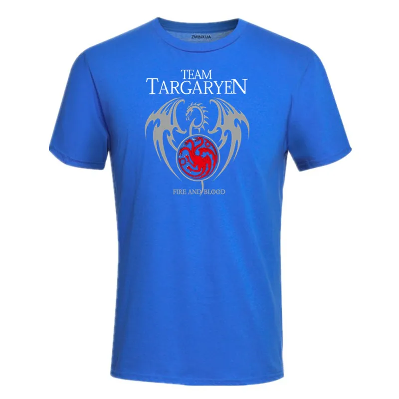 Игра престолов таргариен огонь и крови футболка для мужчин 2019 летние облегающие