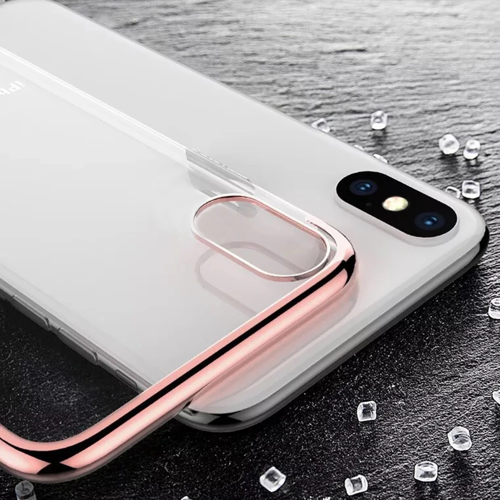 Силиконовый чистый мягкий чехол для iPhone X 10 XS Чехлы для MAX XR мягкий прозрачный TPU чехол для iPhone 7 8 7Plus 8Plus чехол для телефона
