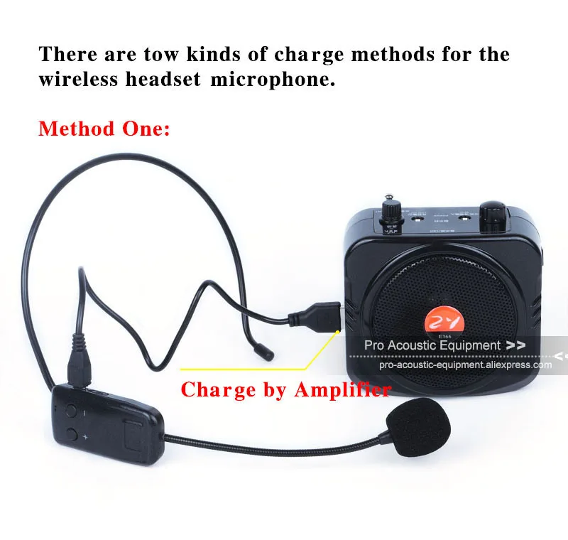 Портативный усилитель голоса Мегафон беспроводной микрофон громкий динамик