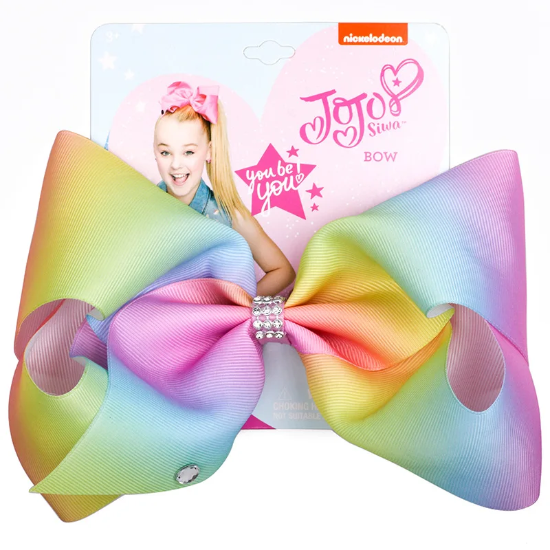 JOJO siwa бант для волос большой 8 дюймов банты маленьких девочек головные уборы