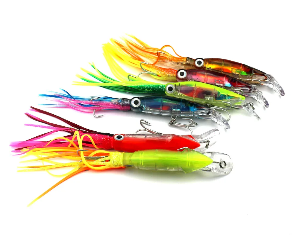 

30pcs Squid Lure Wobbler 14cm 40g Fishing Lures For Trolling Bionic Artificial Bait Minnow HENGJIA BAIT