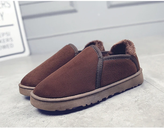 Winter Hot Sale Warm Men Cotton Slippers Shoes Big Size 36-45 Winter Wrapped Heel Home Slippers Men With Fur Mans footwear