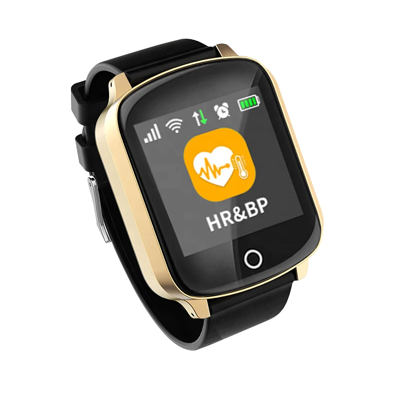 EW200S-Golden Wonlex Elderly Swimming Watch Water Resistance IP67 Bigger Touch Screen 1.54" GPS Positioning Anti-lost Elders Health SmartWatch - Цвет: EW200S-Golden