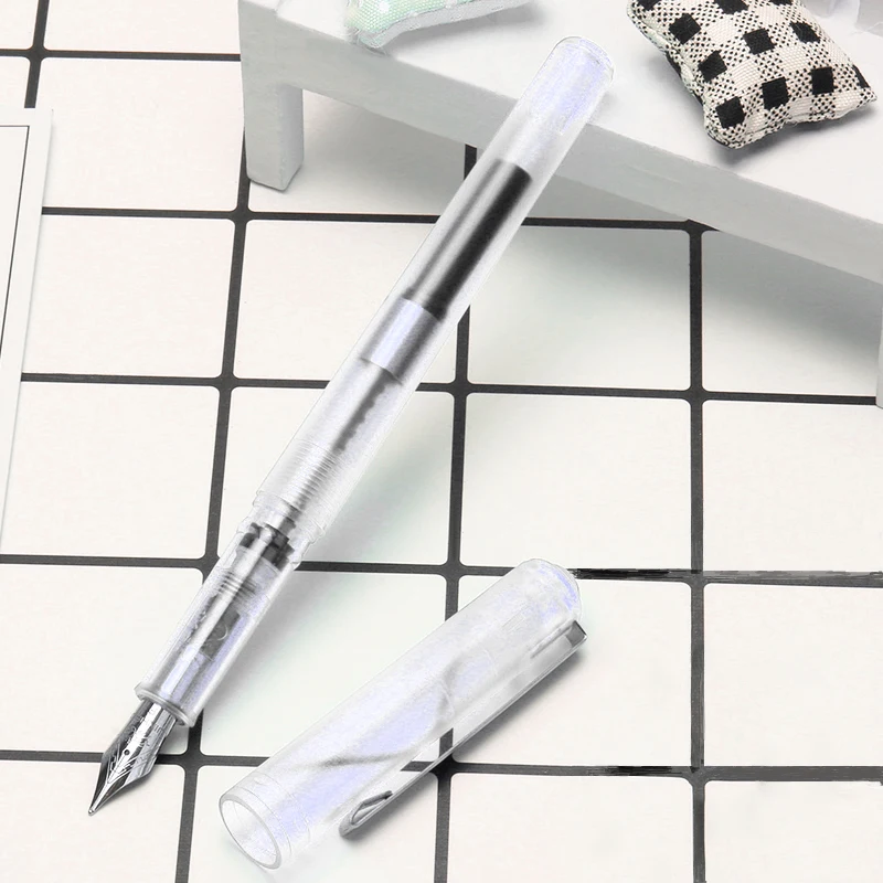 touminglv Перьевая ручка Jinhao student caneta tinteiro каллиграфия специальное жесткое перо сверхтонкая записная книжка для начальной школы чернильная коробка подарок - Цвет: touminglv