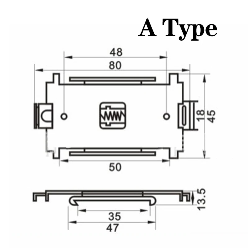 35 мм Пряжка DIN rail фиксированный твердотельные реле зажим Однофазное твердотельное реле Монтажная стойка для радиатора монтажного стеллаж для выставки товаров