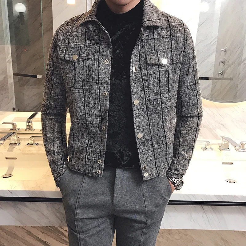 Новинка 2020 осеннее пальто Мужская Корейская версия облегающая короткая куртка в