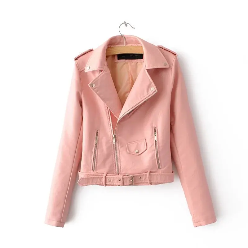 

New Autumn PU leather jacket women biker jacket woman chaqueta mujer veste femme deri ceket PU jacket