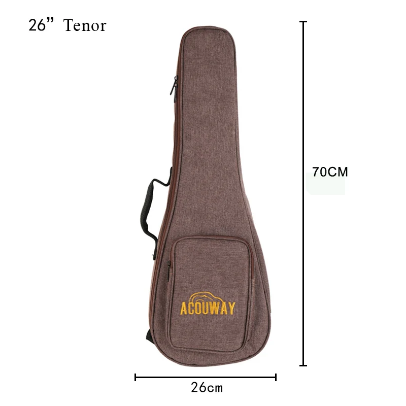 Acouway 21 дюймов 23 дюймов 26 дюймов Сумка для Укулеле сопрано концертный Тенор укулеле сумка чехол 10 мм с хлопковой подкладкой Гавайская маленькая сумка для гитары