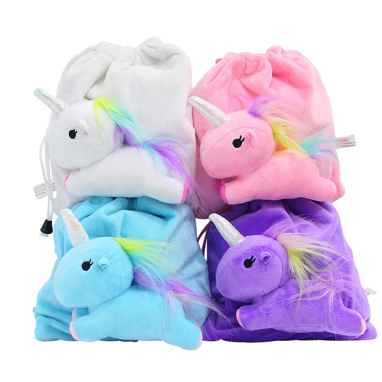 2018 плюшевая сумка для девочек рюкзак женская мягкая на плечо с кулиской подарок