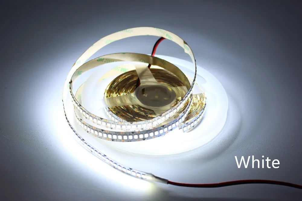 5 м/лот IP65 Водонепроницаемый 240 светодиодный/м 2835 SMD 1200 Светодиодная лента DC12V 10 мм ширина Гибкий Светильник 5 м/лот белый теплый белый
