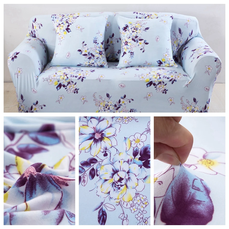 Розовые цветы Чехлы для дивана кровати для гостиной Loveseat спандекс Угловые Чехлы для кресел универсальные растягивающиеся покрытия для мебели плюшевые