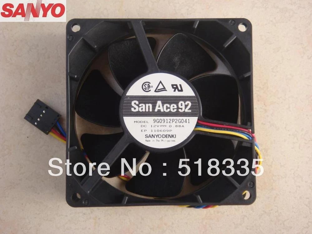 Вентилятор охлаждения сервера Sanyo 9032 9 см 9G0912P2G041 12V 0.88A|cooling fan|server cooling fanserver fan |