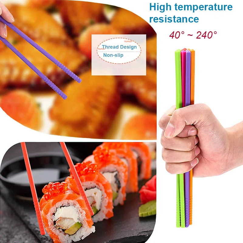 

BORREY Food Grade Silicone Chopsticks Set Korean Chopsticks Non-slip Anti Scald Tableware Internal Stainless Chopstick Hashi