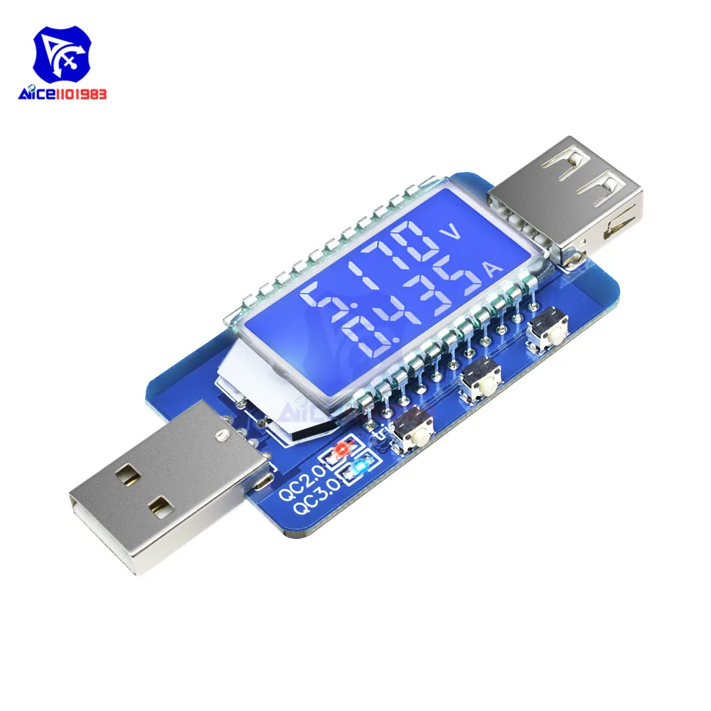 USB-тестер QC3.0 QC2.0 с ЖК-дисплеем QC 2 0 к 3 | Электронные компоненты и принадлежности