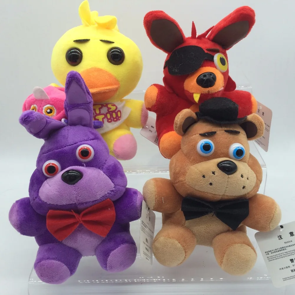 4 шт./компл. 15 см FNaF плюшевые пять ночей у Фредди медведь лиса кролик мягкие