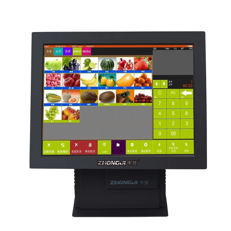 Meetsun ZJ 815 все в одном POS терминал машина 15 ''ЖК дисплей монитор Сенсорный экран