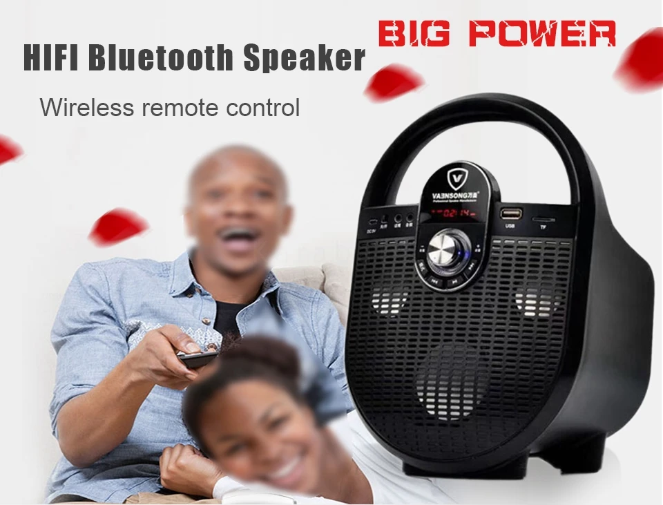 Новейший Портативный Большой питание для bluetooth-динамика сабвуфер тяжелый бас 2,1 стерео беспроводной динамик s музыкальный плеер fm-радио TF