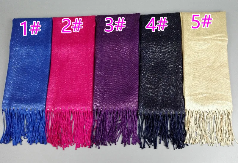 (24 шт./лот) оптовая продажа хлопковый Блестящий шарф с кисточками мусульманский