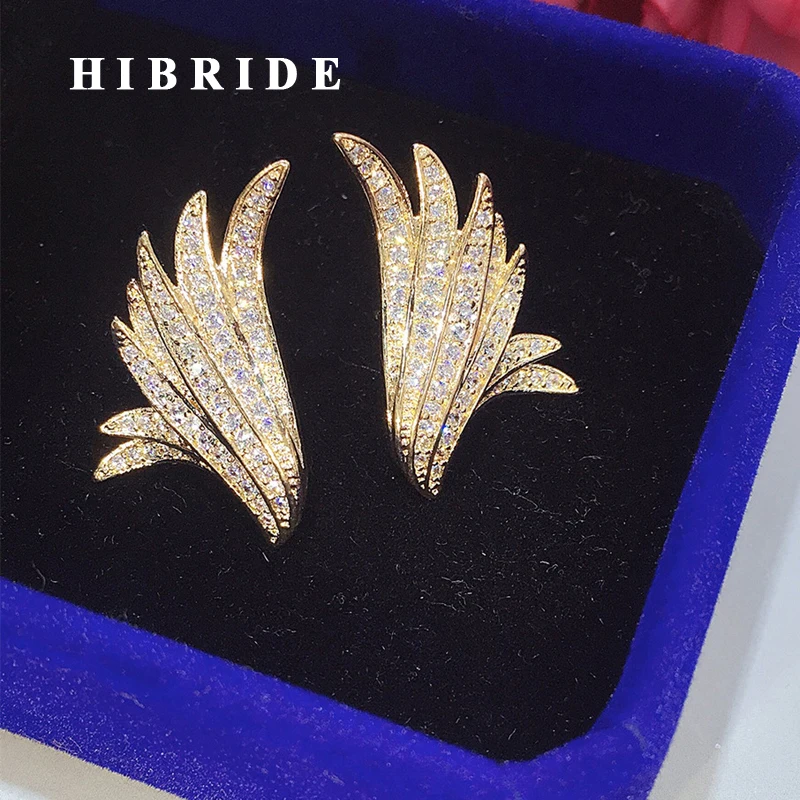 Женские серьги пусеты hibrid роскошные высокого качества белого/золотого цвета по