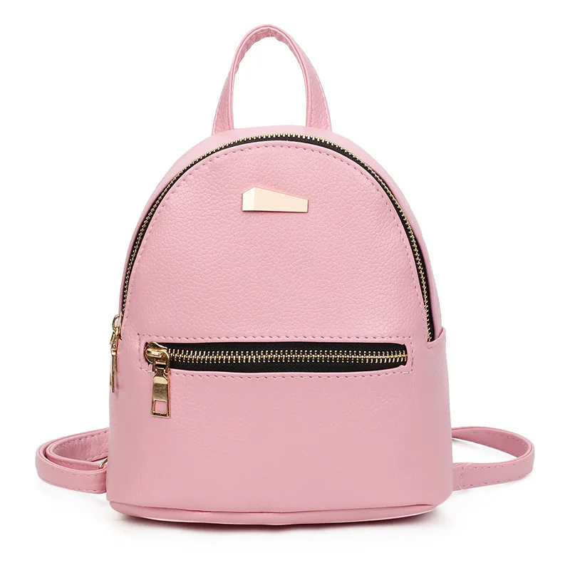 Рюкзак из искусственной кожи Mochila Feminina повседневный однотонный школьный рюкзак