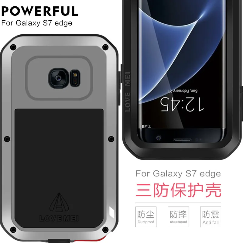 Armored Hybrid Cover Case Waterproof Fundas Housing Water/Dirt/Shock/Rain Proof For Samsung GalaxyS7 S7 Edge |