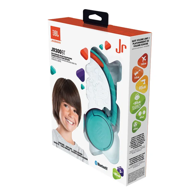 JBL JR300BT детская беспроводная гарнитура c Bluetooth наушники студенческие низкие