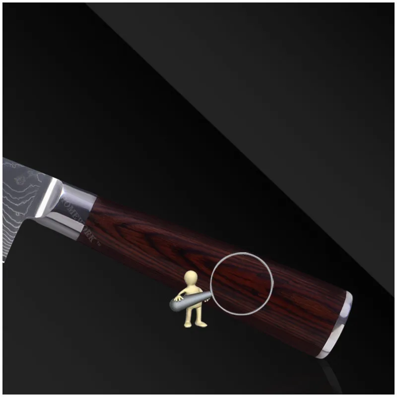 Горячие продажи Дамаск ножей 7 дюймов нож santoku 71 слоев из дамасской стали кухонные