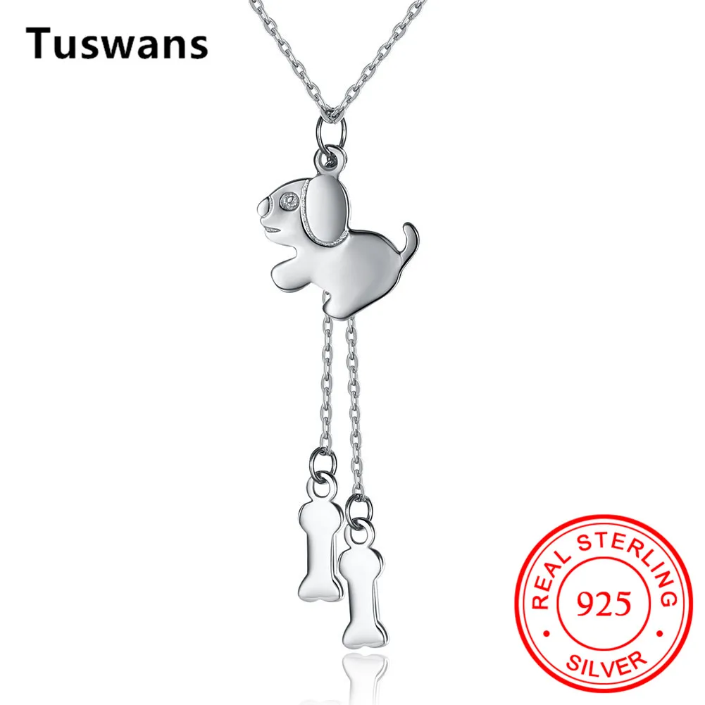 Ожерелье из серебра 2018 пробы с кулоном в виде собаки или щенка | Украшения и
