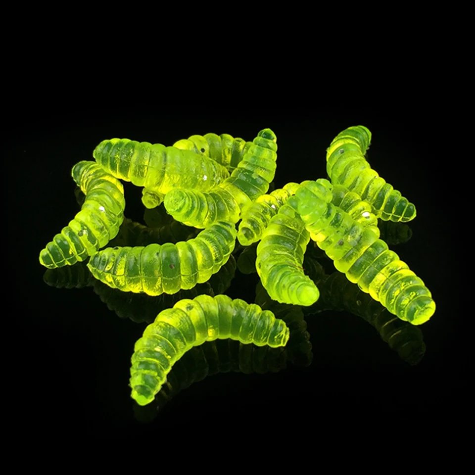 WALK FISH 50 шт./лот лидер продаж 2 см 0 38 г личинка Мягкая приманка приманки черви с