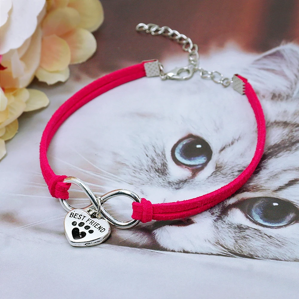 Hot Pink Милый ошейник для кошек из мягкой замши, ошейник для щенков, ошейник для собак, товары для домашних животных, аксессуары для кошек, собак, для чихуахуа, йоркширского терьера - Цвет: Hot Pink