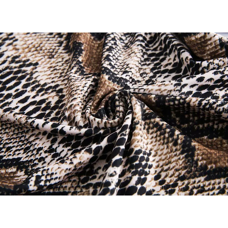 Водолазка Для женщин High Street Wear Leopard и со змеиным принтом с коротким длинным