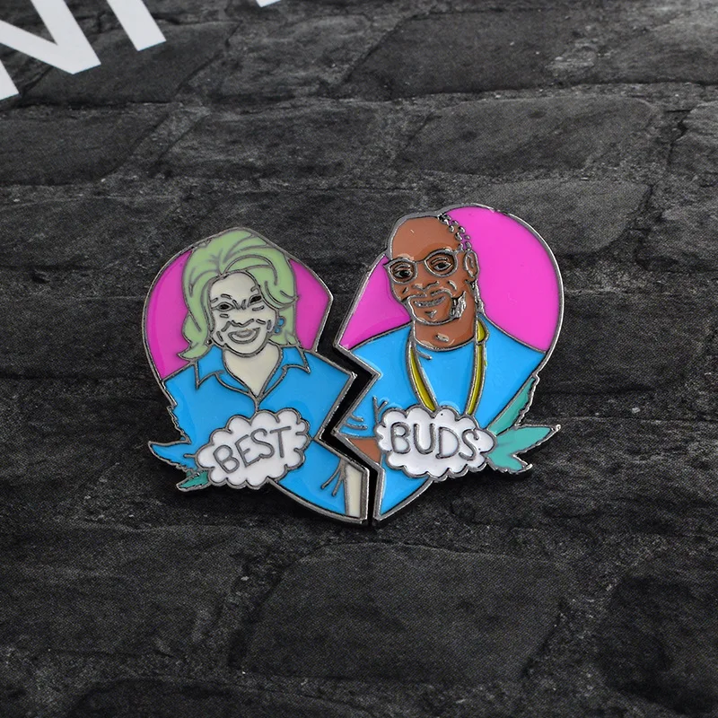 2 комплекта прошитая Любовь Брошь для женщин ЛУЧШИЕ Почки модные джинсовые