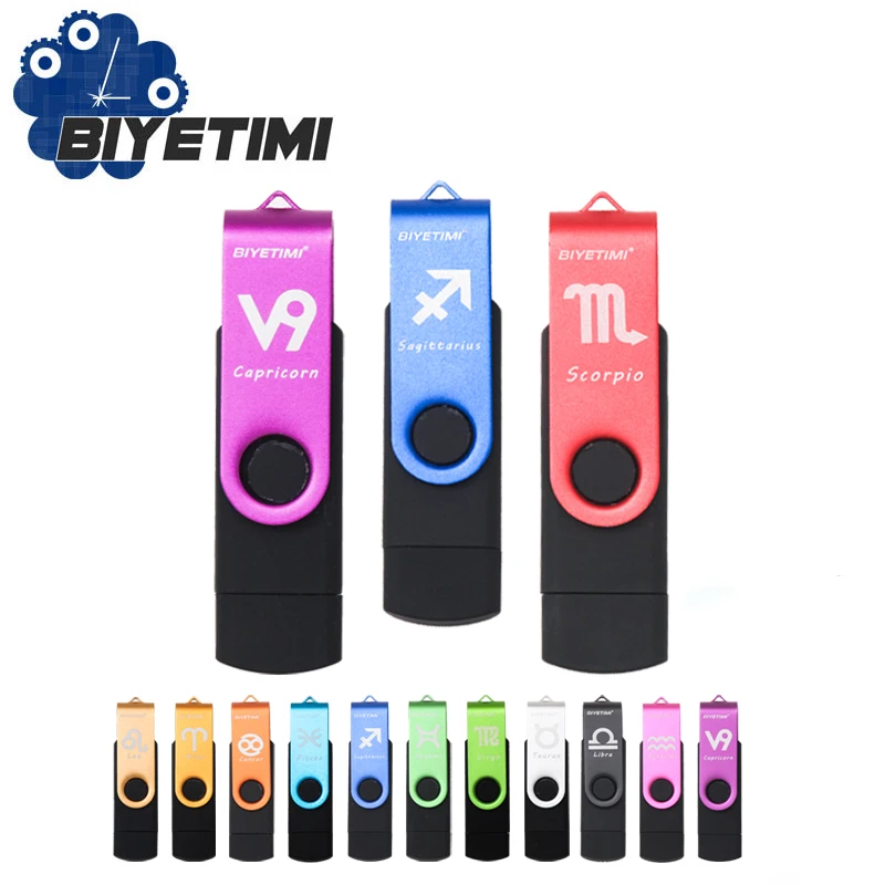 USB флеш накопитель 12 созвездий 2 0 для ПК/android 64 ГБ 32 16 8 Гб|USB флэш-накопители| |