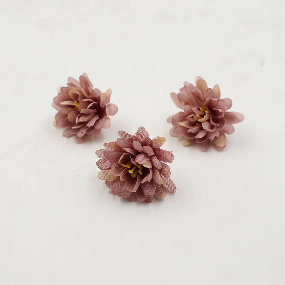 Light purple 20 шт 3 см Гвоздика Цветочная головка для Дня памяти Diy цветок Скрапбукинг свадебный фестиваль украшение комнаты искусственный цветок специальный подарок - Цвет: Light purple