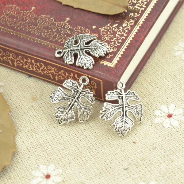 

35pcs alloy Tibetan Silver Plated tree leaf Charms Pendants for Jewelry Making DIY Handmade Craft 20*16mm 21106