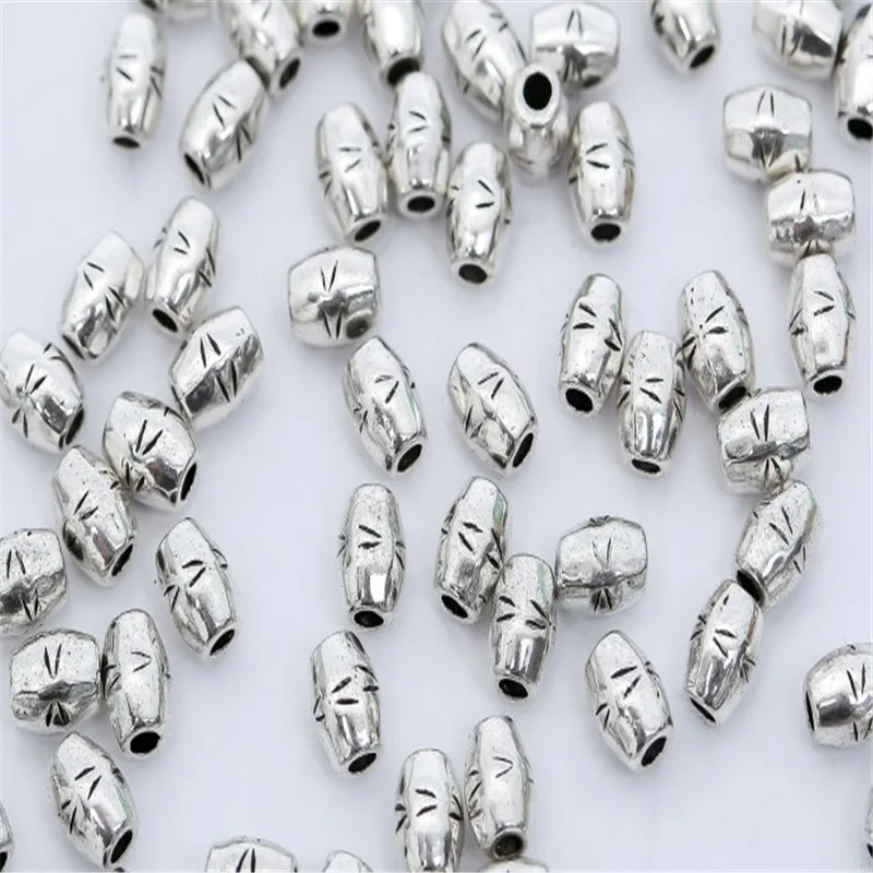 50Pcs-5mm x 4mm 27 стилей тибетская серебряная трубка металлические бусины Spacer Бусины для самостоятельного изготовления украшений трубки Подвески для изготовления ювелирных изделий 20/50/100 шт - Цвет: 50Pcs-5mm x 4mm