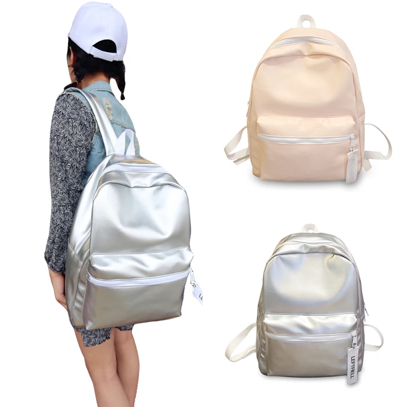 2018 Новый Лидер продаж для девочек глянцевый серебристый рюкзаки искусственная