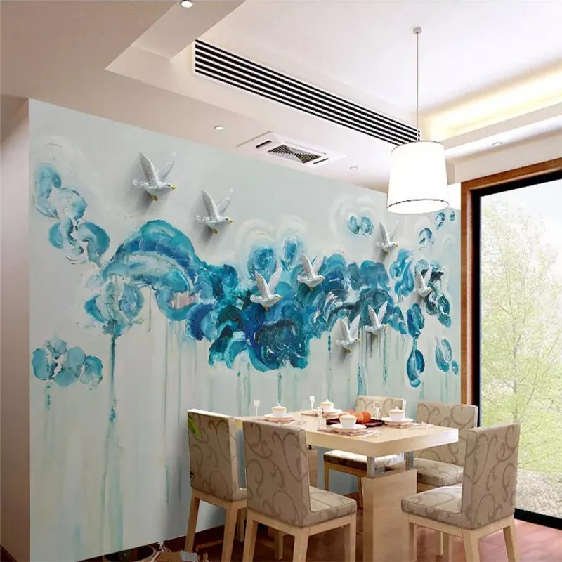 Пользовательские фото обои абстрактная картина маслом стерео птица