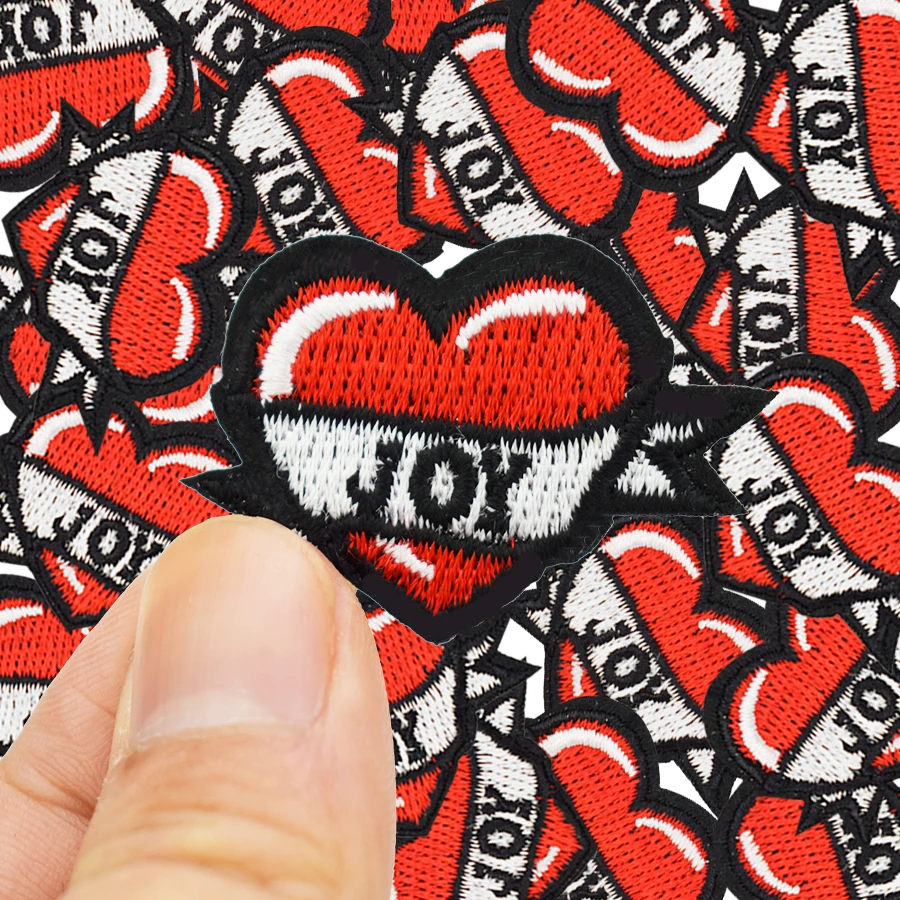 10 шт. вышитые патчи в виде сердца|patch badge|badges for clothingiron on patches |