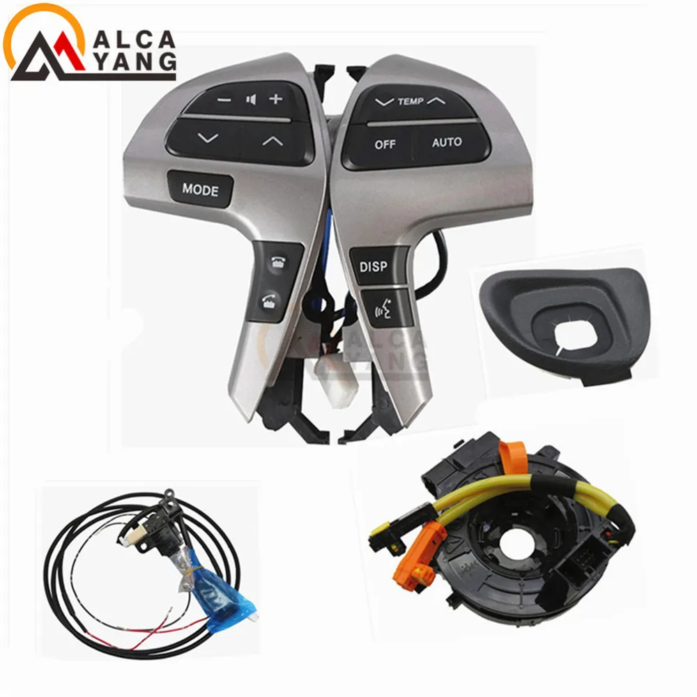 1 Set Black Silver Черный цвет рулевое колесо аудио кнопка управления с Bluetooth 84250-0K020 для Toyota HIGHLANDER 84250-0E120 84250-0E220 круиз - Цвет: 1 Set Black Silver