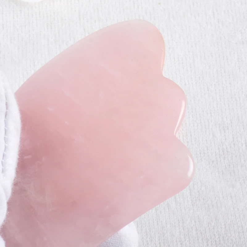 Гуаша инструмент набор коробок натуральный розовый кварц SPA иглоукалывание выскабливание нефрит исцеляющий драгоценный камень массаж подарок любимым