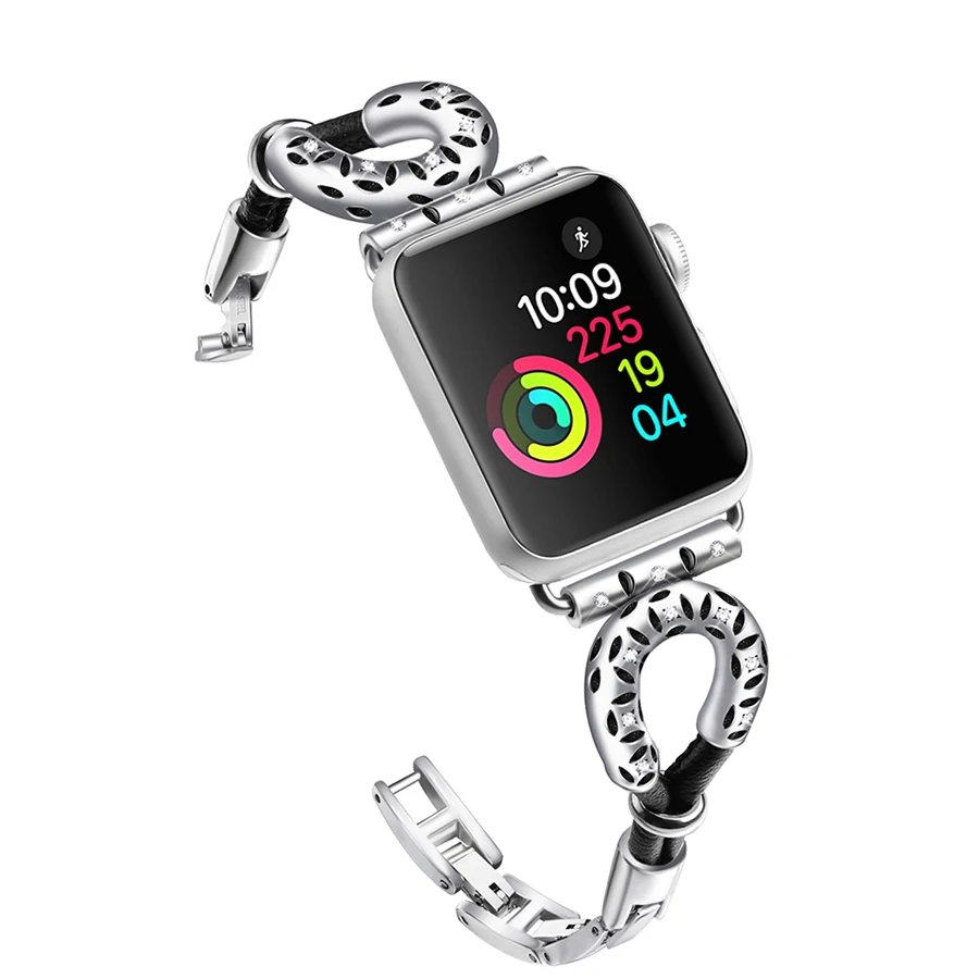 Ремешок из нержавеющей стали для Apple Watch band 38 мм/42 мм роскошный сменный Браслет iwatch